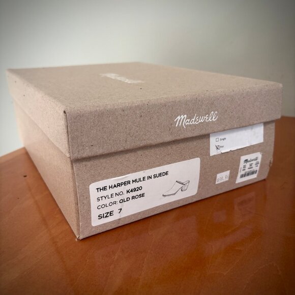 Madewell Harper Mule in Pink Suede, "Old Rose", 7M - Picture 14 of 16